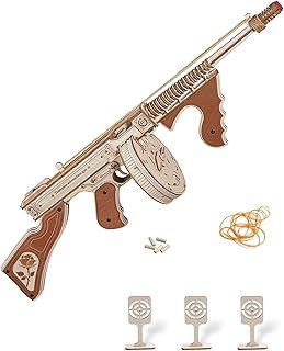 ROKR Tommy Thompson Submachine Model kits For Adults to Build-3D Wooden Puzzle-Home Desk Decoration Gift For Teens and Adults(LQB01)