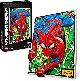 LEGO ART The Amazing Spider-Man 3D Wall Art Set, Buildable Canvas Poster, Super Hero Home Decoration, Creative Activity, Comic Gift for Teens and Adults 31209