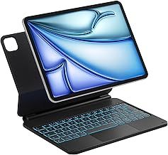 Inateck Magnetic Keyboard Case for iPad Air 11 Inch M4 2026/M3 2025/M2, Air 5/4 Gen 10.9 Inch, Magic Keyboard for iPad Pro 11" 4/3/2/1 Gen, Floating Cantilever Stand, 7-Color Backlight, with Trackpad