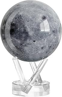 MOVA Globe Moon 4.5" with Base, Solar Powered Rotating Globe No Need of Battery or Chord, Unique Gift and Decoration