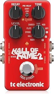 TC Electronic HALL OF FAME 2 REVERB Iconic Reverb Pedal with Groundbreaking MASH Footswitch and Shimmer Effect, Compatible with PC and Mac
