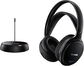 Philips SHC5200/05 HiFi Headphones Wireless (Over-Ear, 32 mm Speaker Driver, FM Wireless Transmission, Dynamic Cinematic Sound, Rechargeable, Self-adjusting Headband, Lightweight Design) Black