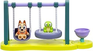 Bluey Mini Playsets, Turtleboy Playground Playset, Includes Articulated Wide-Eyed Bingo Figure and Turtleboy, Swing & Spin together on the Playground