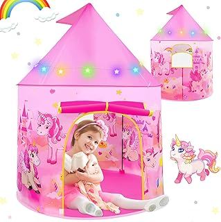 Toys for 3 4 5 6 7 Year Old Girls: Pop Up Tents for Kids Unicorn Gifts for Girls Birthday Presents for 5 6 7 8 Year Old Girl Outdoor Toys for Toddlers Age 3-5 Playhouse for Kid Childs Princess Toy