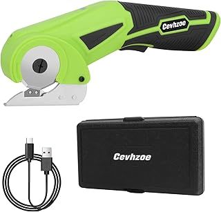 Cordless Electric Scissors 4V Rechargeable Mini Cardboard Cutter with Charger Safety Lock Electric Box Rotary Cutter for Leather Carpet Plastic Cutting Sewing Crafting