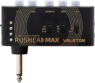 RH-100 Rushead Max - USB Chargable Portable Pocket Guitar Bass Headphone Amp Carry-On Bedroom Plug-In Multi-Effects