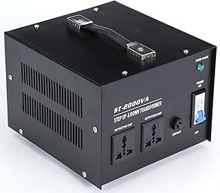 tonchean 2000W Voltage Converter UK to US & US to UK Toroidal Core Step Up & Down Voltage Transformer Output 110V - 120V & 220V - 240V Voltage Converter with UK Standard Plug Circuit Break Protection