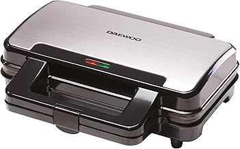 Daewoo Deep Fill Sandwich Toaster 900W, Non-Stick Toastie Maker with Locking Clip, Dual Indicator Lights, Sandwich Press for Crispy Sealed Toasties – Easy Clean Compact Design