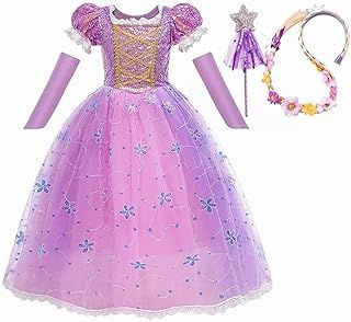 MISS & MR BM Rapunzel Dress Up For Girls Princess Costumes Deluxe Rapunzel Fancy Dress & Accessories for Parties, Cosplay, Birthdays, Halloween and Christmas, Age 2-10 Years