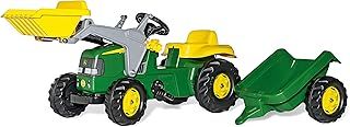 John Deere Ride-on Tractor with Loader and Detachable Trailer