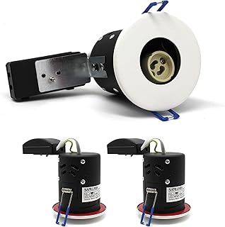 sanlumia 2 X LED Fire Rated Downlight Can GU10 Recessed Ceiling Twist & Lock Interchangeable Downlight IP20 White