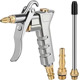 Air Blow Gun,Compressed Air Gun with Extension Nozzle with 1/4" BSP British & German High Pressure Pistol-Grip Connector Pneumatic Air Duster Cleaning Tool