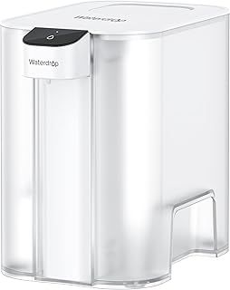 Waterdrop Mega Instant Electric Water Filter Jug with 3 Months Filter, 6L Countertop Water Filter System, Reduces Chlorine, Lead, Mercury, Reduce PFAS, PFOA/PFOS, 757 Litres, White (1 Filter Included)