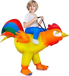 Silom Inflatable Costume Chicken Halloween Costumes Adult Kid Inflatable Costumes for Men Women Blow up Costumes Funny Fancy Dress Party
