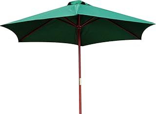 Kingfisher 2.4m Wooden Green Garden Parasol