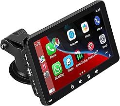Portable Car Stereo,for Wireless Apple Carplay & Android Auto,7 Inch 1080P HD Touch Screen Radio with BT 5.0, Mirror Link Support Truck RV Dash Mount (7 inch)