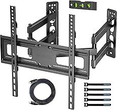 BONTEC Corner TV Wall Mount Bracket for 26-50 inch LED LCD Flat Curved TVs, Tilt Swivel Extendable Full Motion TV Bracket with Dual Articulating Arms, Holds up to 45kgs, Max VESA 400x400mm