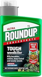 Roundup Tough Weedkiller, Concenrate, Makes up to 100 Litres, 1 Litre