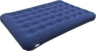 Milestone Camping 88010 Flocked Double Airbed/Easy Inflate & Deflate/Weatherproof/Great For Camping, Festivals, Sleepovers & Family Gatherings