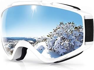 Findway Ski Goggles, Skiing Goggles For Snowboard Jet Snow, For Women Men Ladies Youth Teen OTG Over Helmet Compatible, Anti-fog 100% UV Protection, Anti-glare Ski Goggles, For Skiing Snowboarding