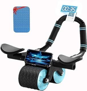Upgraded Ab Roller Wheel with Elbow Support and Automatic Rebound, Core Trainer Ab Exercise Machine for Home Workouts