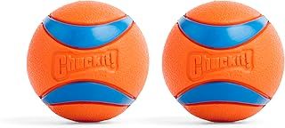 ChuckIt! Ultra Ball Dog Toy, Durable High Bounce Floating Rubber Dog Ball, Launcher Compatible Toy For Dogs, 2 Pack, Medium