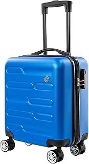 Cabin Suitcase, Easy Jet 45x36x20 Cabin Bag | Lightweight, Telescopic Handle, Hard Shell Small Carry on Suitcase with Wheels | Travel Luggage (Black)