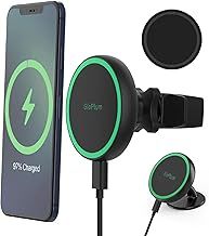 15W Wireless Car Charger, Fast Charging, Compatible with magsafe car mount Magnetic/Magnet Fast Charging Compatible With iPhone 14/13/ iPhone 12/12 Mini/12 Pro/12 Pro Max