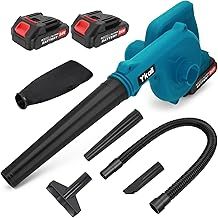 Cordless Leaf Blower 24V with 2 Batteries & Charger, 2-in-1 Electric Leaf Blower & Vacuum for Lawn Care, Patio, Garage Cleaning, Dust & Snow Removal, Pet Hair Blower
