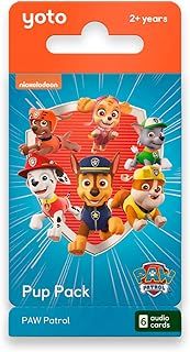 Yoto PAW Patrol: Pup Pack – 6 Kids Audio Cards for Use with Player & Mini All-in-1 Audio Device, Educational & Screen-Free Listening with Fun Stories for Playtime, Bedtime & Travel, Ages 2+