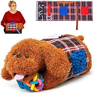 ODOXIA Fidget Muff and Blanket for Elderly | Fidget Blanket for Dementia | Dementia Products for Elderly | Gift and Activities for Seniors with Alzheimer’s or Dementia | Sensory Fidget Toys