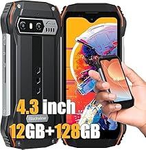 Blackview N6000SE Mini Rugged Smartphone 2024, 4.3-inch Small Rugged Phone,128GB ROM, Android 13, Dual SIM 4G, 208g Weight, 13MP, IP68 Waterproof Phones, 10W Fast Charge 3700mAh, NFC-Orange