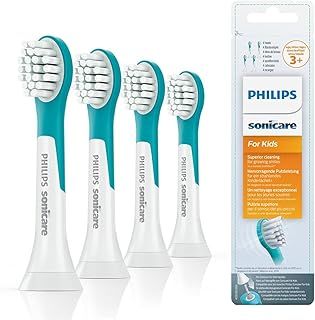 Philips Sonicare for Kids Original Compact Sonic Toothbrush Heads for 3+-Year-Old Kids – 4 Unit Pack in Blue (Model HX6034/33)