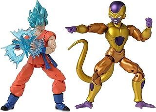 DRAGON BALL Dragon Stars Battle Pack | Super Saiyan Blue Goku vs Golden Frieza Action Figures | 2 x 12cm Articulated Figures | Bandai Dragon Stars Action Figures Anime Gifts and Merch