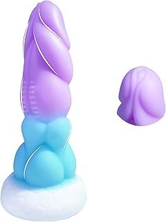 Realistic Monster Silicone Dildo 8.2" Shaped Liquid Dildo with Strong Suction Cup, Huge Thick Dragon Dildo Vaginal G-Spot for Women, Anal Plug Dildo Big Penis Prostate Massager Adult Sex Toy