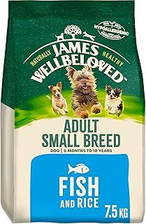 James Wellbeloved Complete Dry Adult Small Breed Dog Food Fish and Rice, 7.5 kg