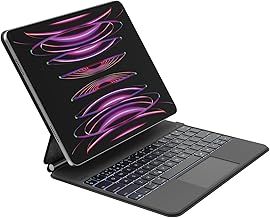 Belkin Pro iPad Keyboard Case with Magnetic Stand, Backlit Bluetooth Keyboard, Trackpad Gestures, Apple Pencil Storage, Premium Leather, QWERTY, Media Keys, For iPad Air 13” M2/M3/M4, iPad Pro 12.9”