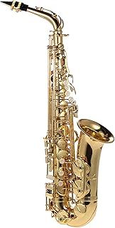 Saxophone, E Flat, 802 Key Type, Brass, Gold, High Grade Leather Pads, Engraved Pattern, With Case, Cleaning Brush, Cloth, Gloves, Strap