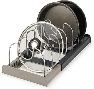 Joseph Joseph DrawerStore Expanding Cookware Organiser, Space saving storage for pan lids, baking trays - Grey, 24
