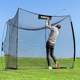 FORZA ProFlex Pop-Up Golf Cage [8ft x 8ft x 8ft] | Durable Impact Net with Wheeled Carry Bag - For Outdoor and Indoor Use