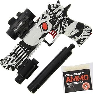 GELSOFT Eagle Gel Ball Blaster Water Bullet Gun Pistol USB Electric 20m Range Shooting Toy -10,000 Rounds (Yellow Graffiti)