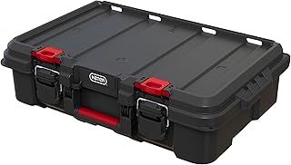Keter Stack n' Roll Modular DIY Power Tool Storage Case, Stackable, Lightweight, Durable, Water Resistant, Black