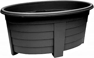 Set of 3 Extra Large 55cm Oval Garden Planters - Plastic Trough, Raised Planter, Suitable for Outdoor Use, Perfect for Diverse Plant Arrangements