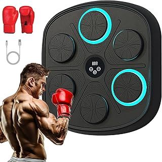 2025 Music Boxing Machine, Bluetooth Music Boxing Machine Sport Toys for Kids, Music Boxing with Gloves, Electronic Boxing Machine Wall Mounted Music Boxing Game for Kids Adults Home