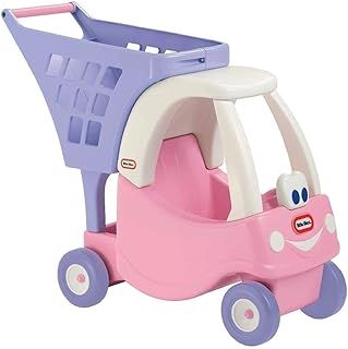 Little Tikes Cozy Shopping Cart - Imaginary Grocery Shopping for Kids - Playset for Toddlers - Pink/Purple, Princess