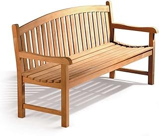 Jati Gloucester Teak Curved Back 3 Seater FULLY ASSEMBLED Garden Bench - 5ft Garden Bench Brand, Quality & Value