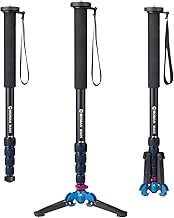 Moman Monopod, Aluminum Monopod with Feet Lightweight Portable Extendable for DSLR Camera Video Monopod Tripod Base Stand up to 65 inch