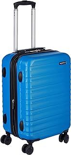 Amazon Basics Hardside Hand Luggage Carry On Suitcase, ABS Hardshell Expandable Cabin Suitcase with 4 Spinner Wheels, 55 cm, Light Blue