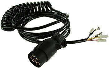 7 Pin Trailer Light Lead, For Ifor Williams, Coiled Cable, Curly, Suzzy, P0738, Maypole
