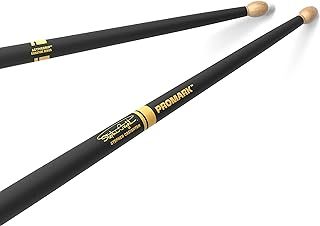 ProMark Drum Sticks - Stephen Creighton Pipe Band Drumsticks - ActiveGrip For Secure, Comfortable Grip - Gets Tackier As Your Hands Sweat - Active Grip Finish, Oval Wood Tip, Maple Wood - 1 Pair